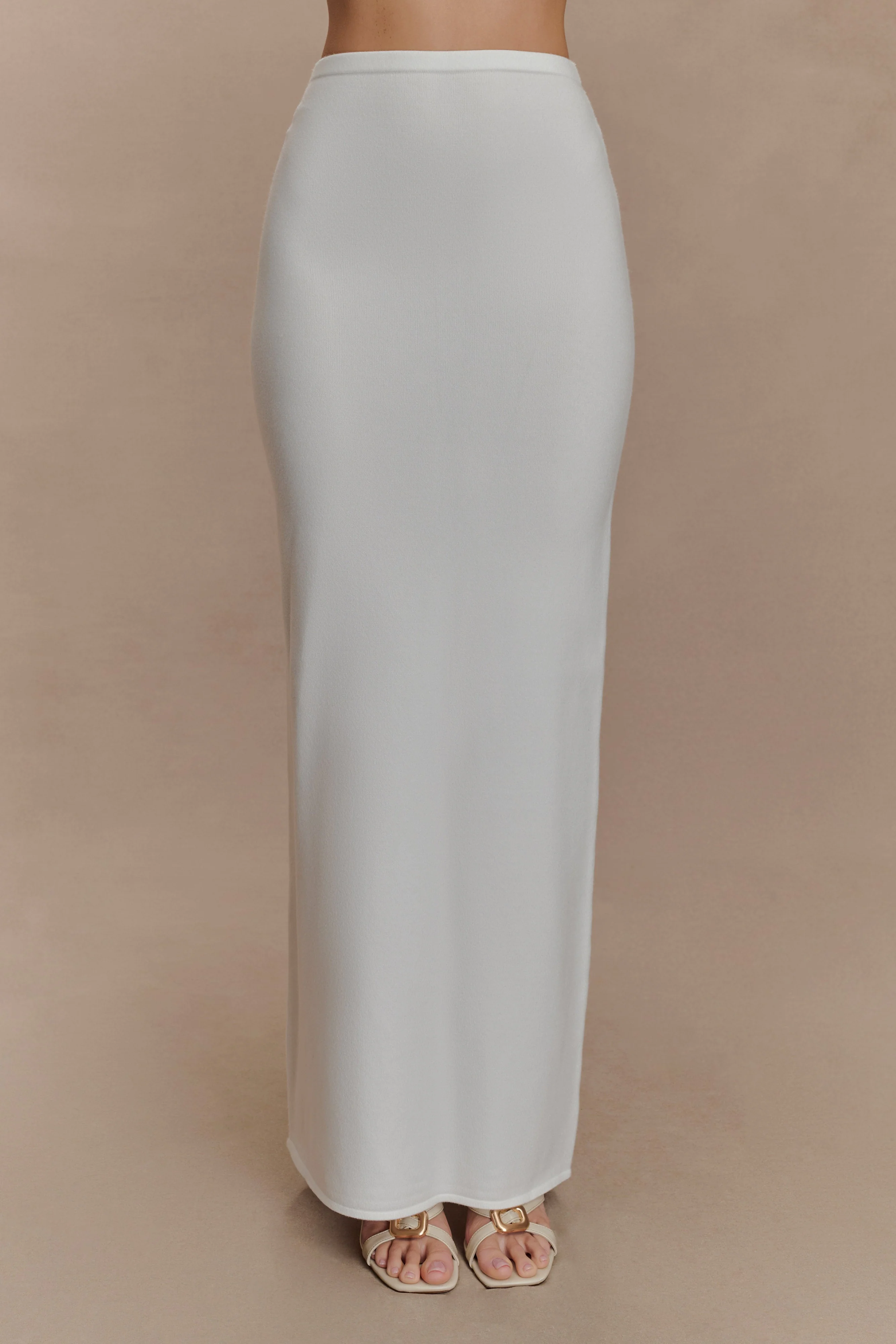 Alejandra Knit Maxi Skirt - White