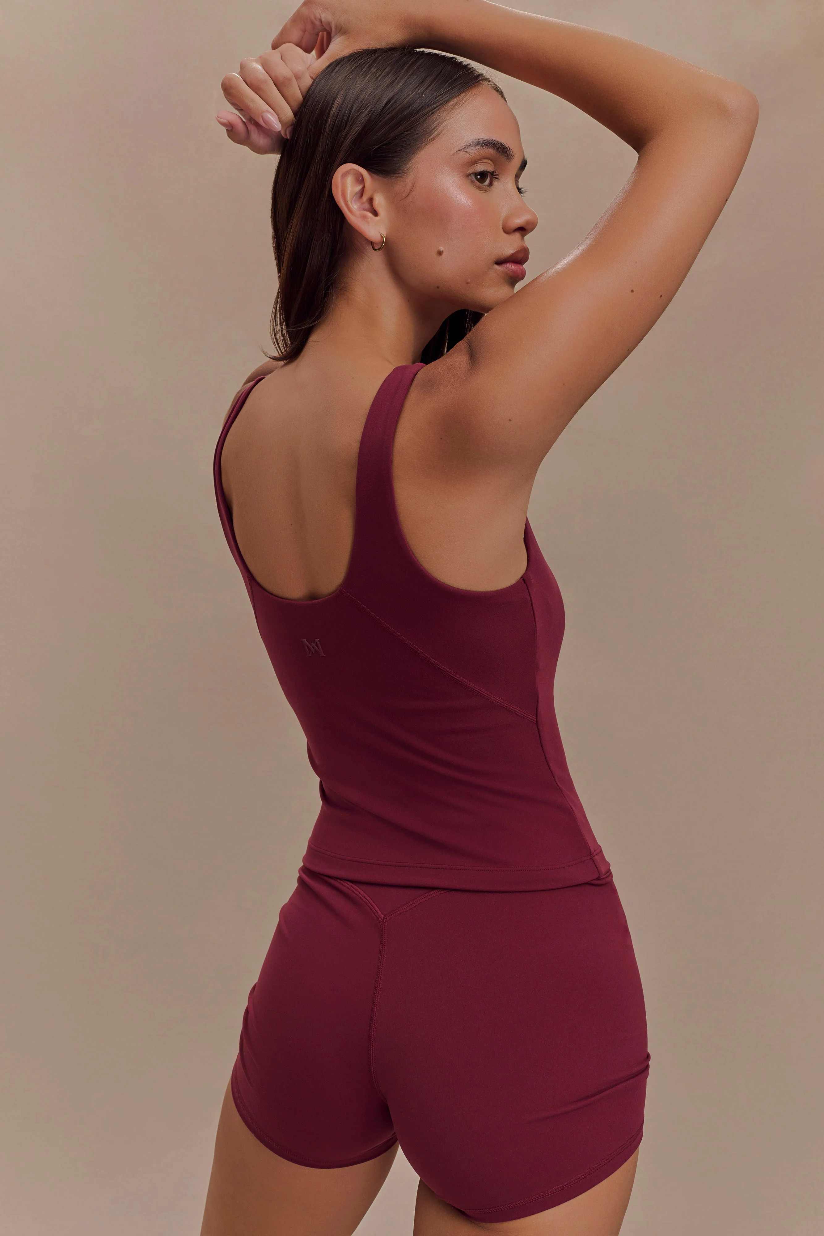 Alexandra Yoga Top - Burgundy - Image 3