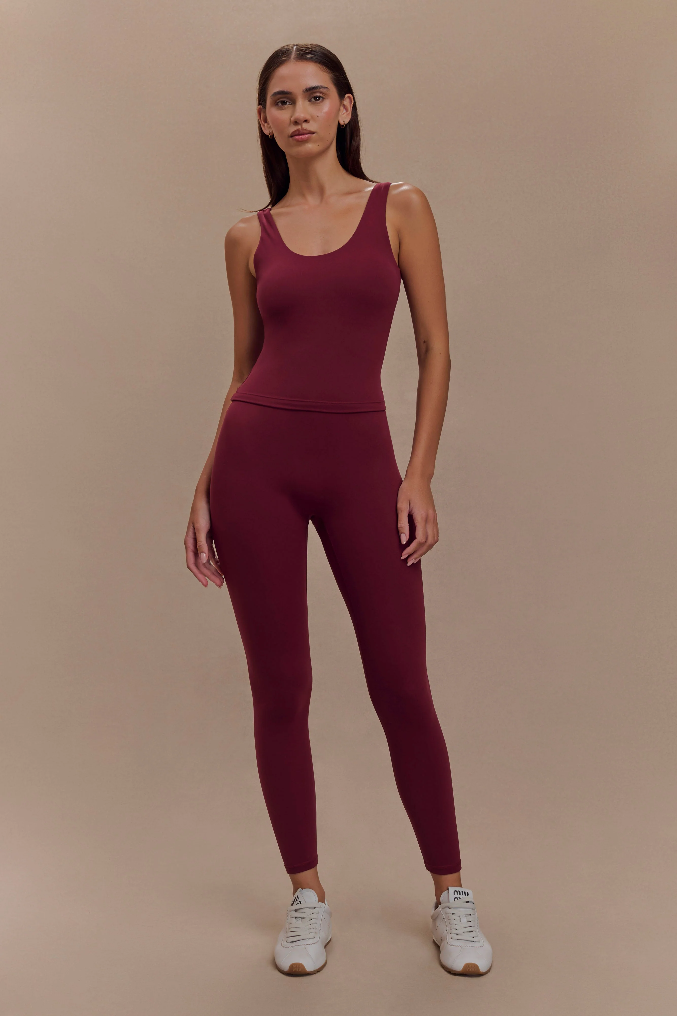 Callie Active Leggings - Burgundy - Image 5