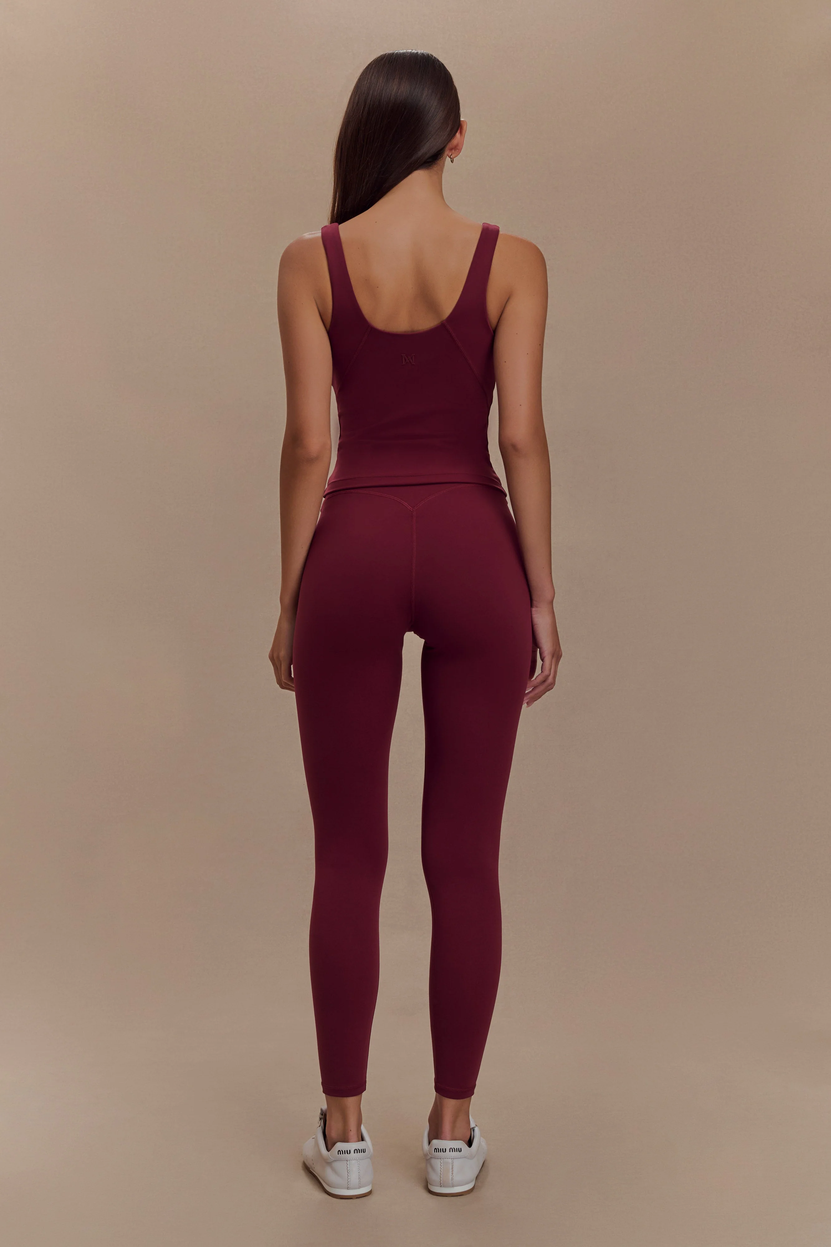 Callie Active Leggings - Burgundy - Image 6