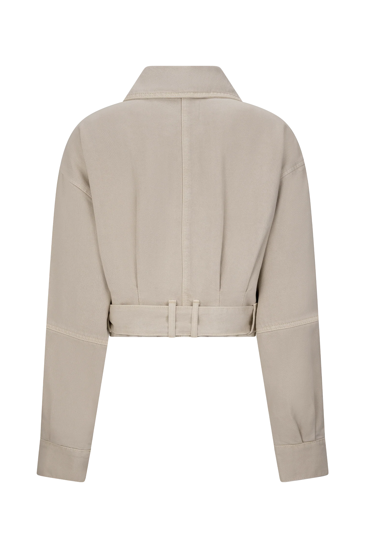 Fallon Cropped Denim Jacket - Stone Wash - Image 8