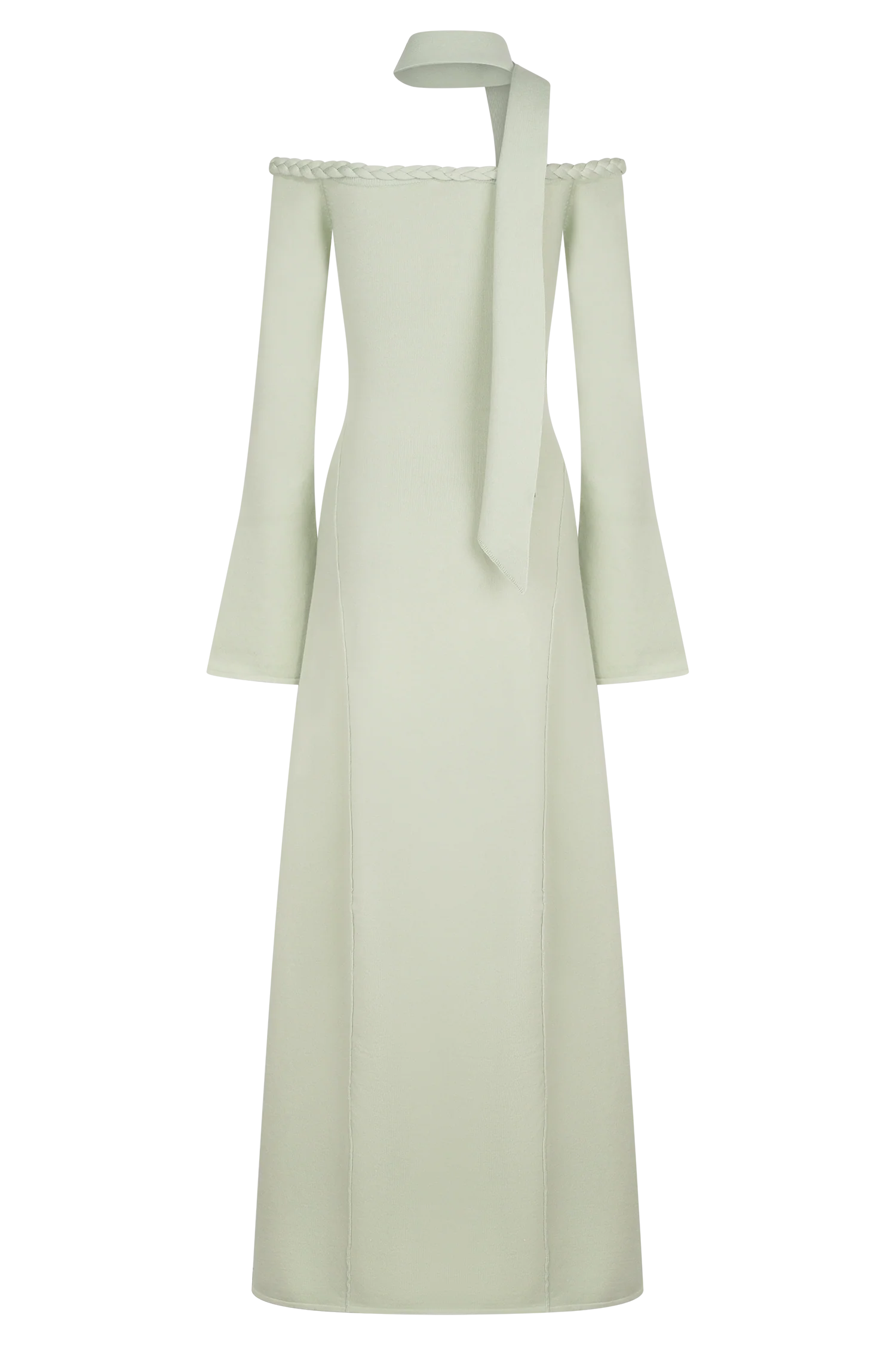 Heidi Strapless Knit Scarf Maxi Dress - Pastel Green - Image 8