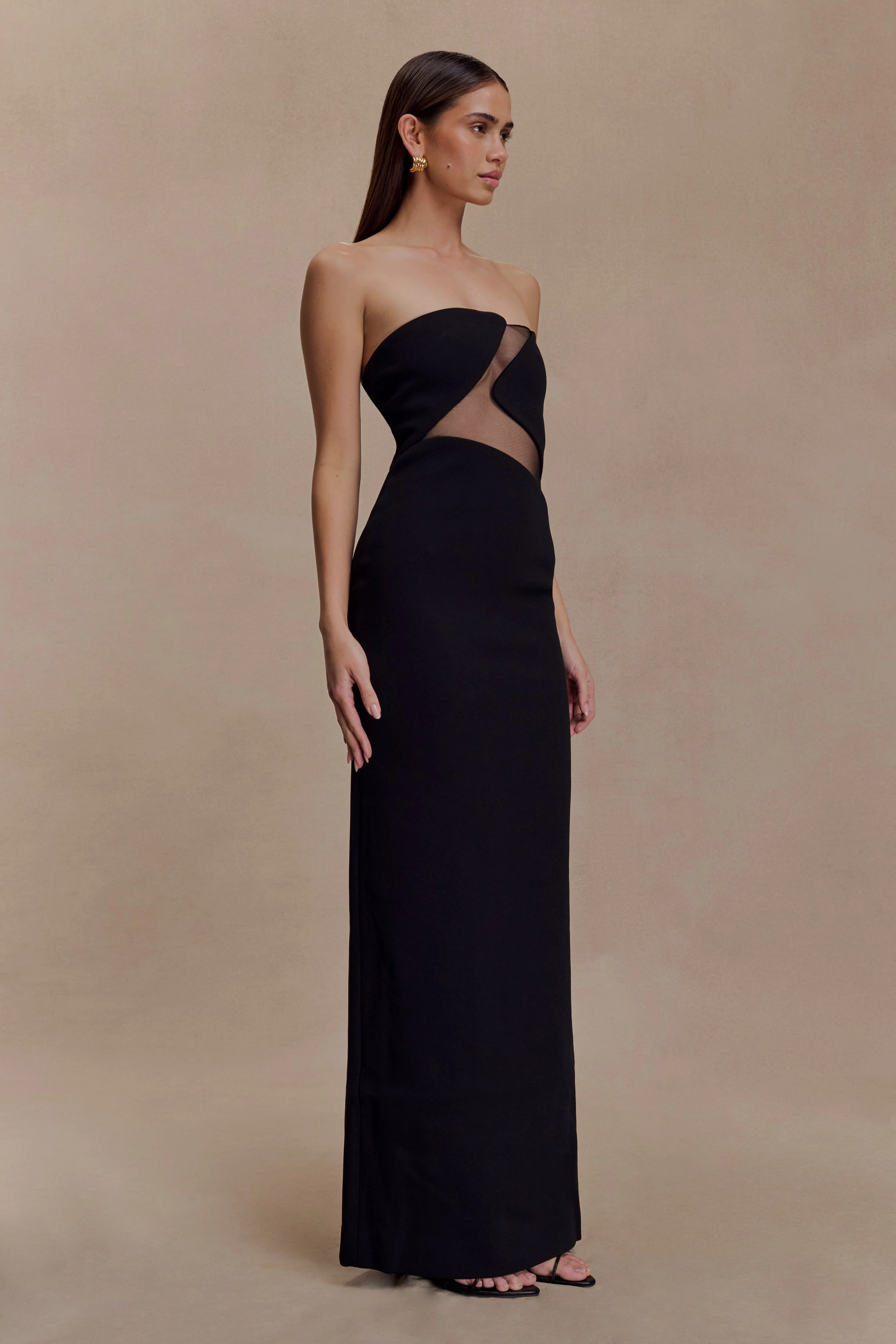 Lianne Strapless Maxi Dress - Black - Image 4