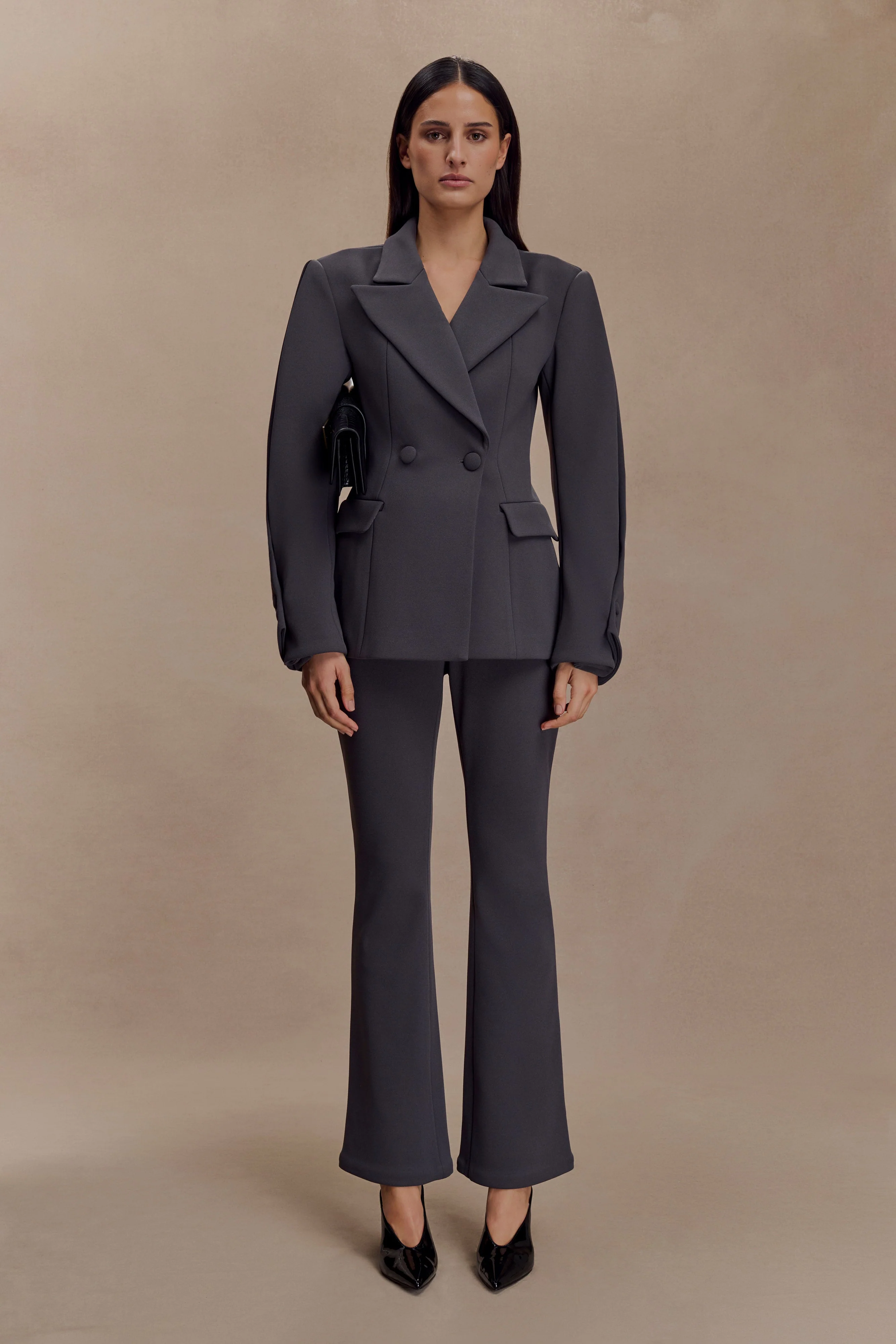 Marion Fit And Flare Pant - Charcoal Shadow - Image 4
