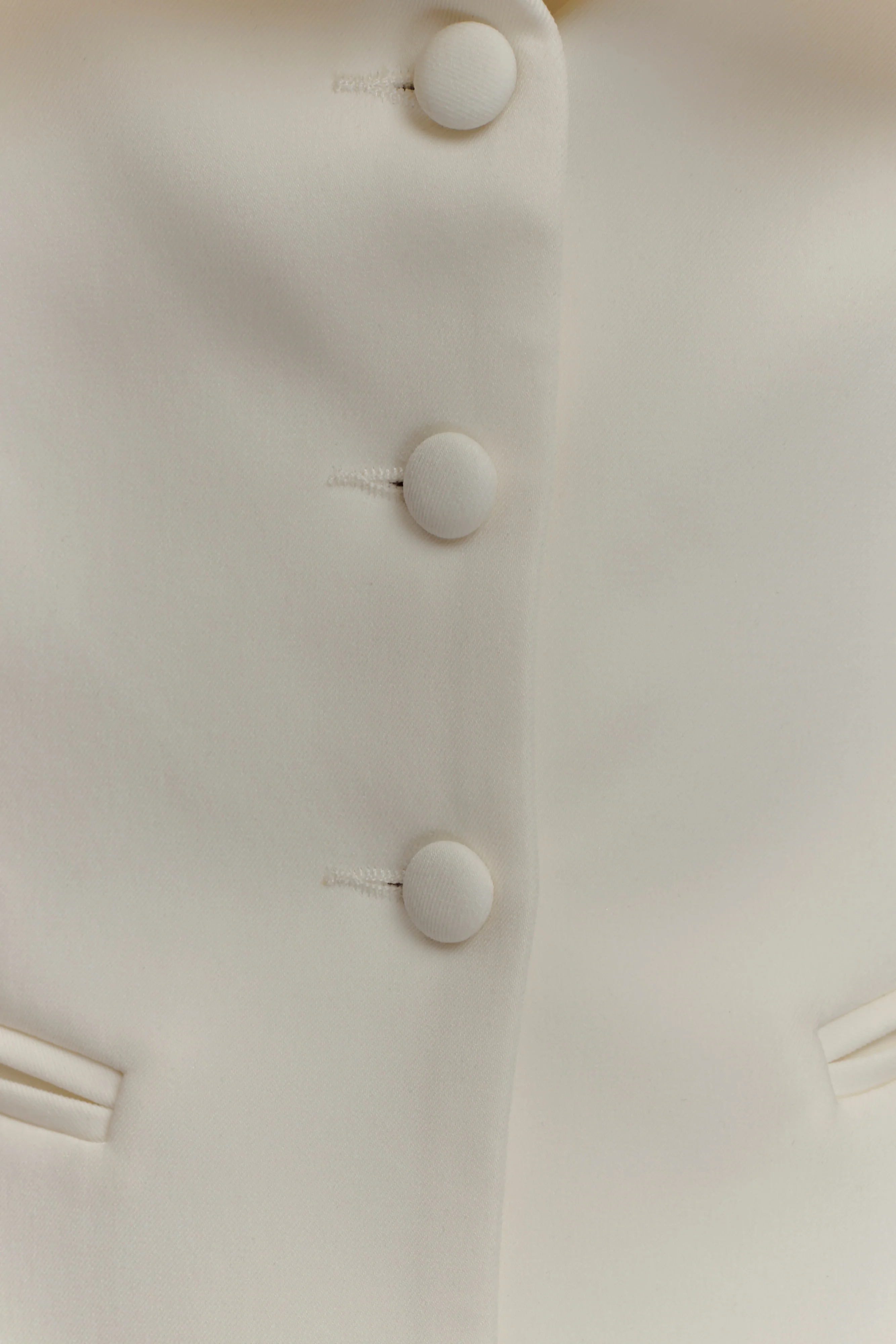 Maxime Suiting Vest - Ivory - Image 7