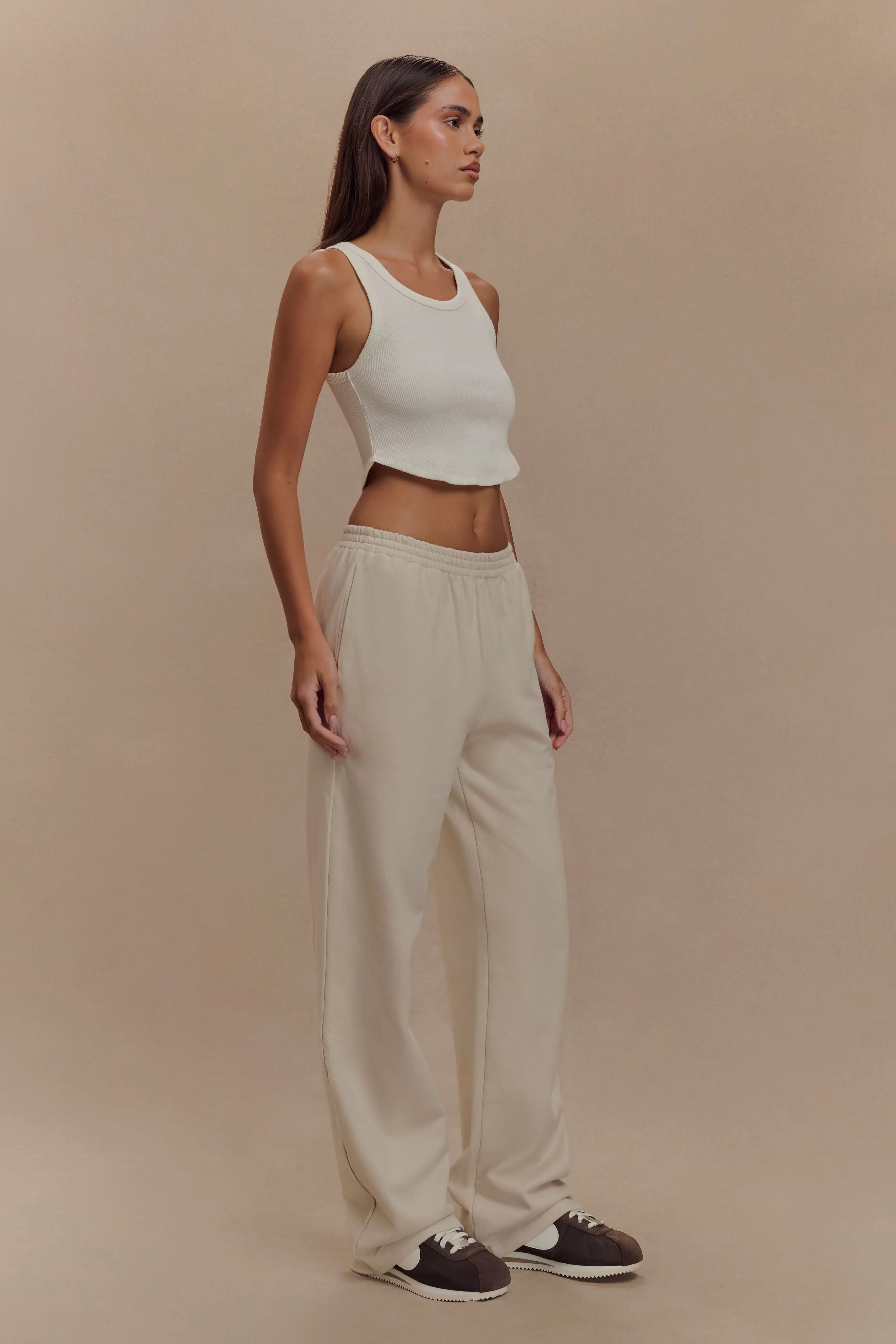 Morgana Ribbed Tank Top - White - Image 5