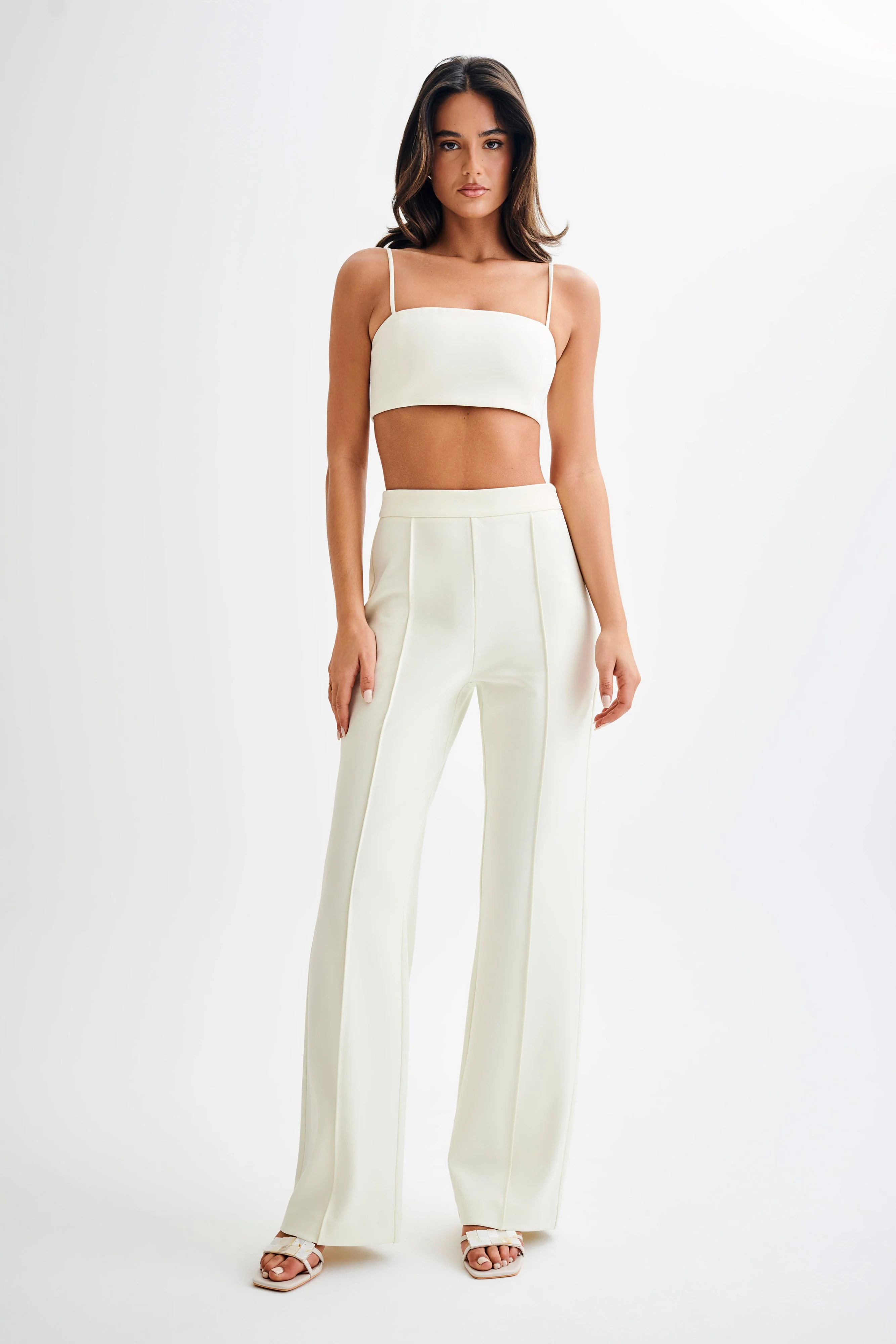 Perry Suiting Crop Top - Ivory - Image 4