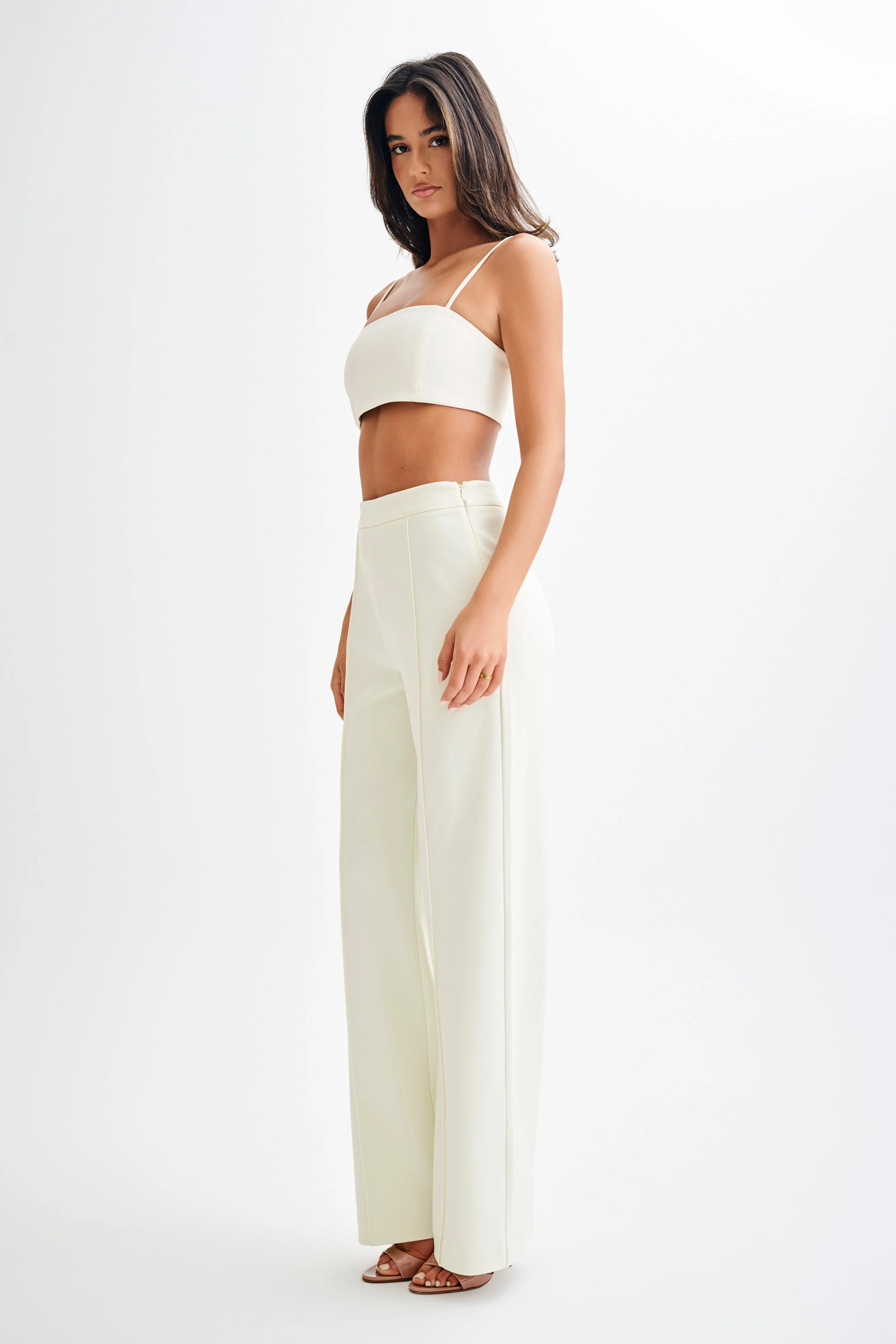 Perry Suiting Crop Top - Ivory - Image 6