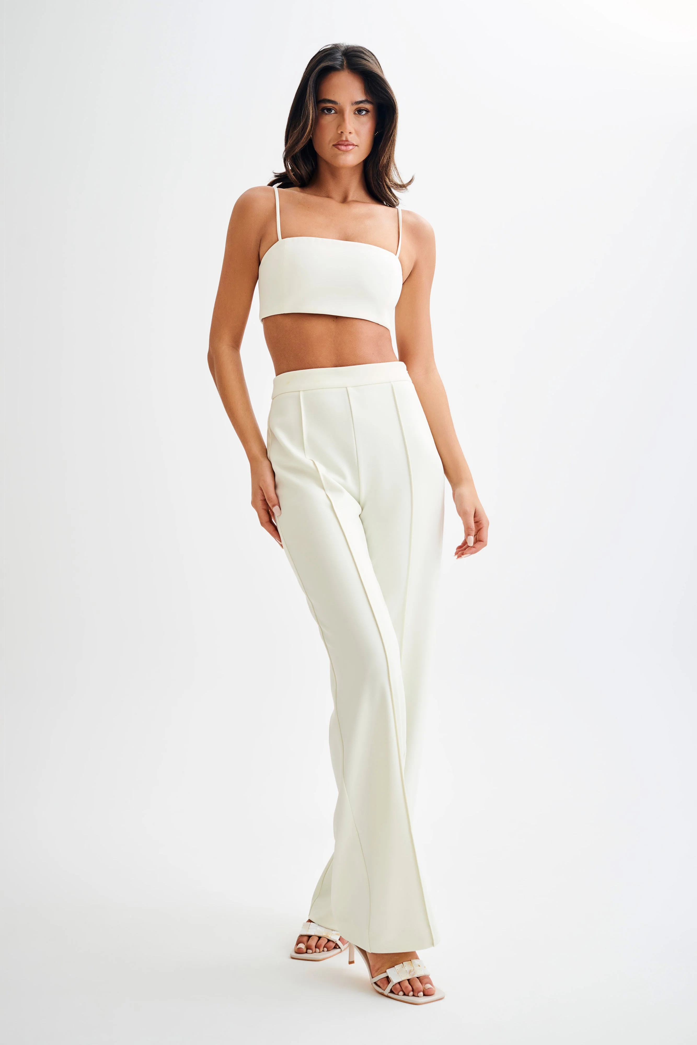 Perry Suiting Crop Top - Ivory - Image 8