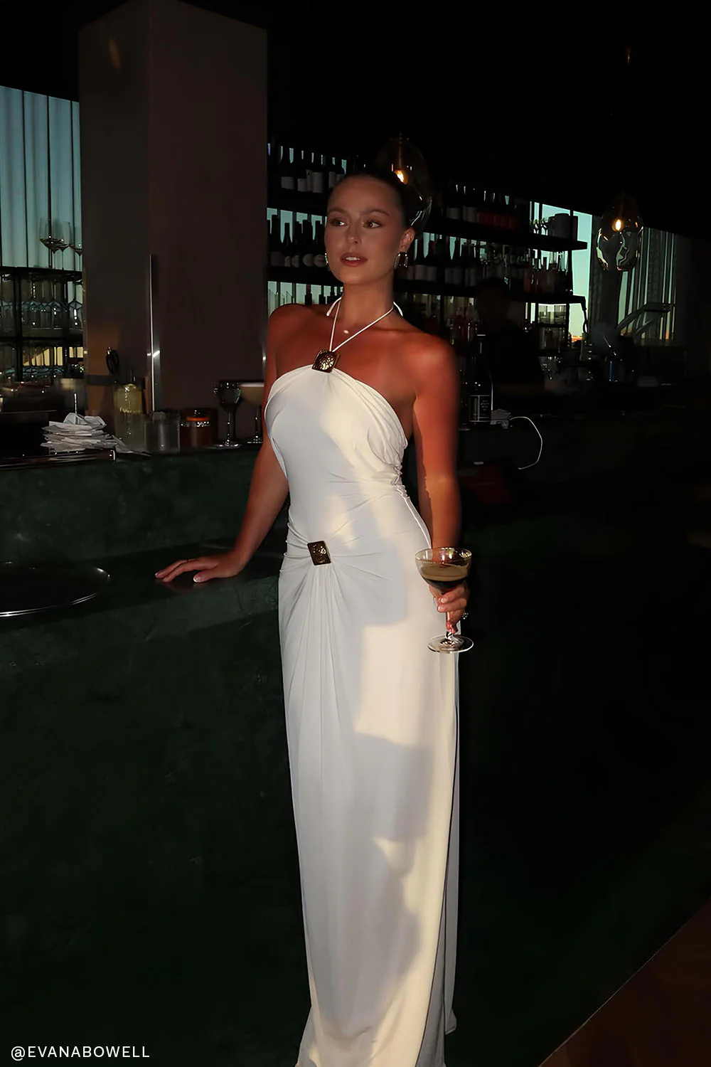 Quincy Halter Maxi Dress With Hardware - Ivory - Image 5