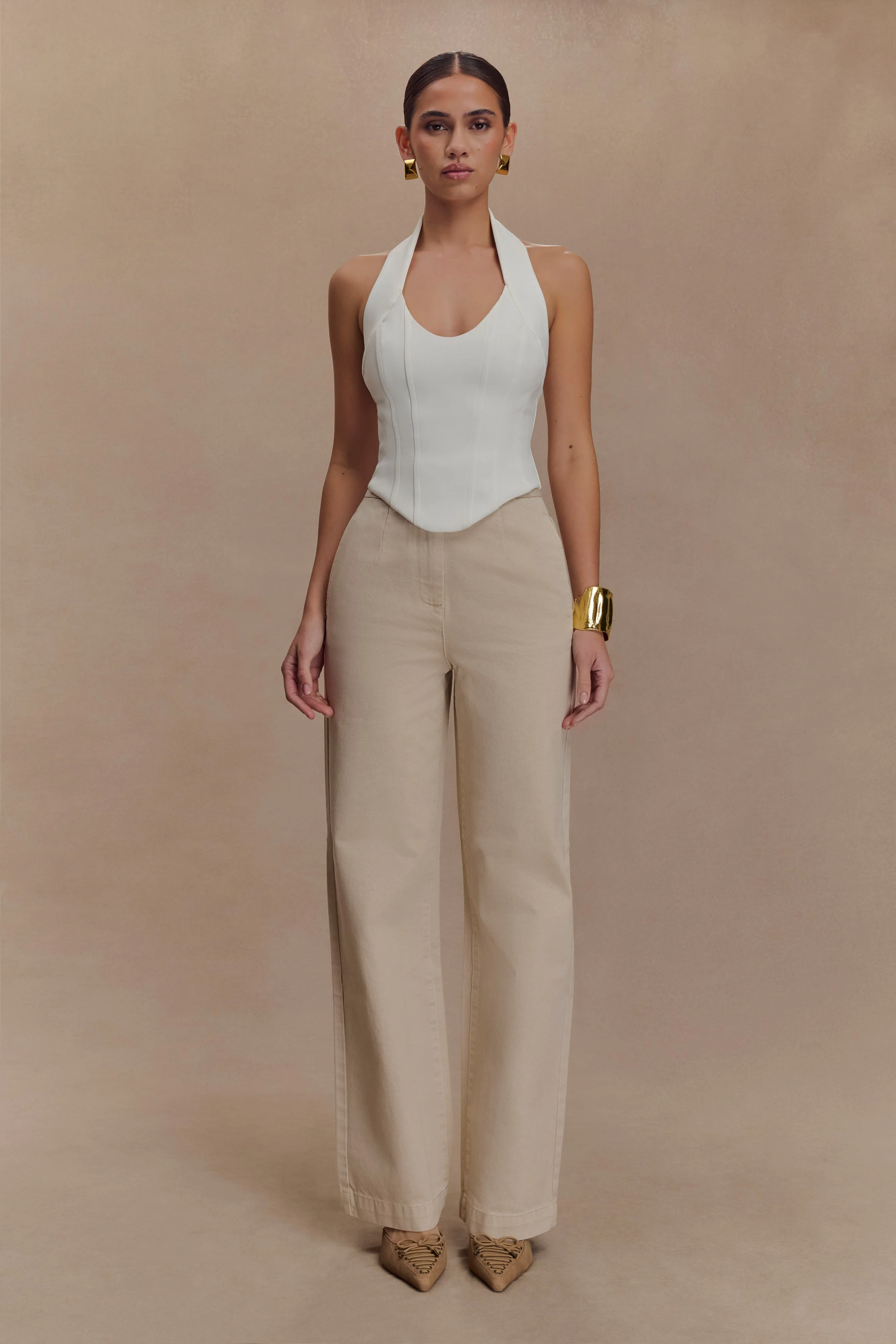 Rayne Wide Leg Denim Jeans - Stone Wash - Image 4