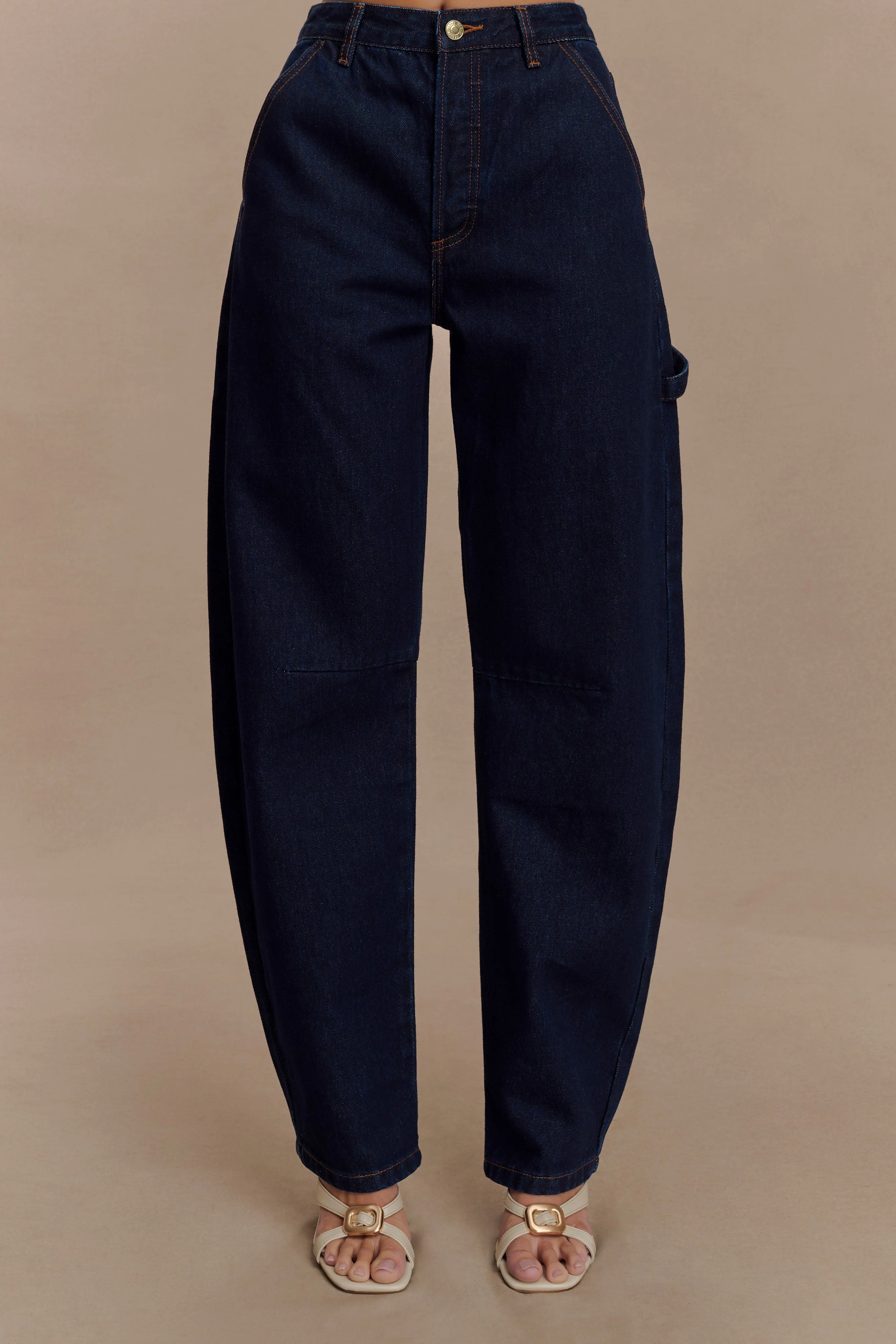 Renata Barrel Denim Jeans - Indigo Blue - Image 5