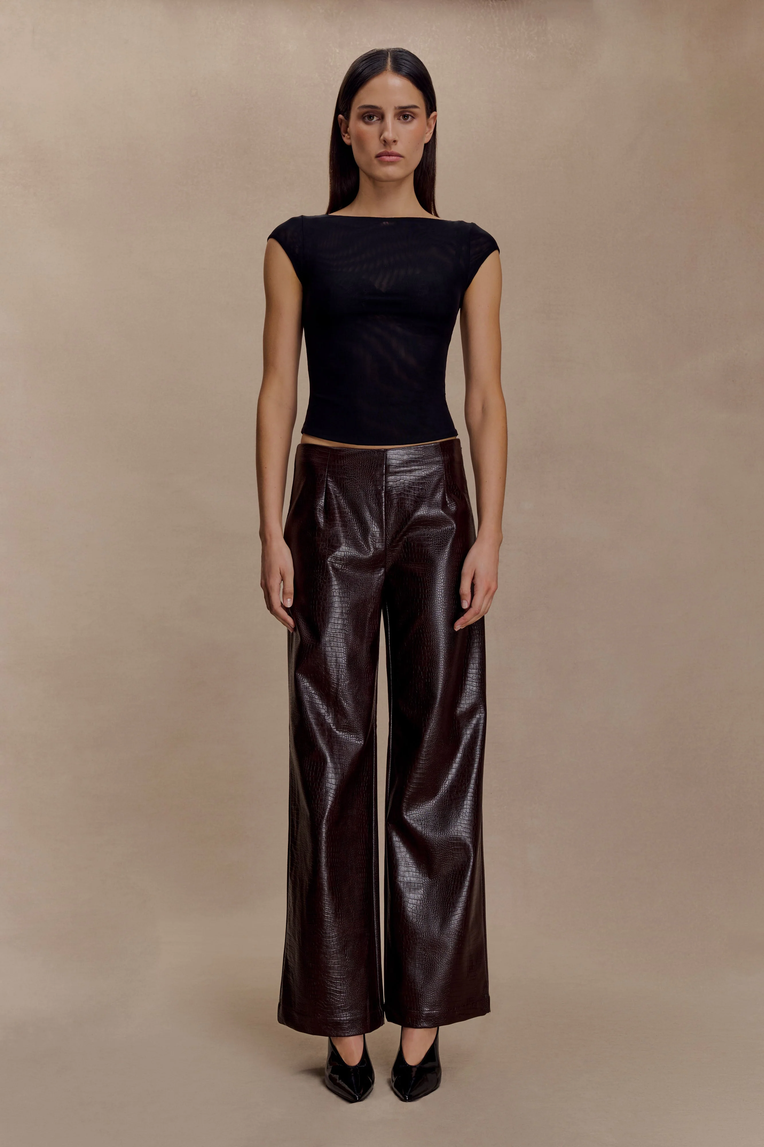 Romana Short Sleeve Mesh Top - Black - Image 6